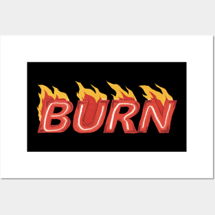 Burn 2019 Movie Cover Typography featured with Aesthetic Streetwear Fire Graphic Posters and Art